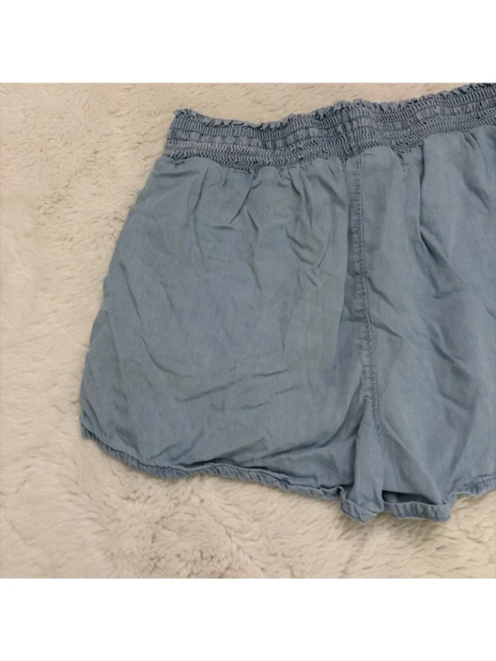 So Goods For Life Girls Blue Chambray Beachy Shorts Small High Rise